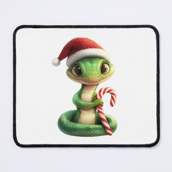 Item preview, T-shirt with a green snake wearing a sata hat, symbol of the new year, Christmas designed and sold by AlinaMalina24.