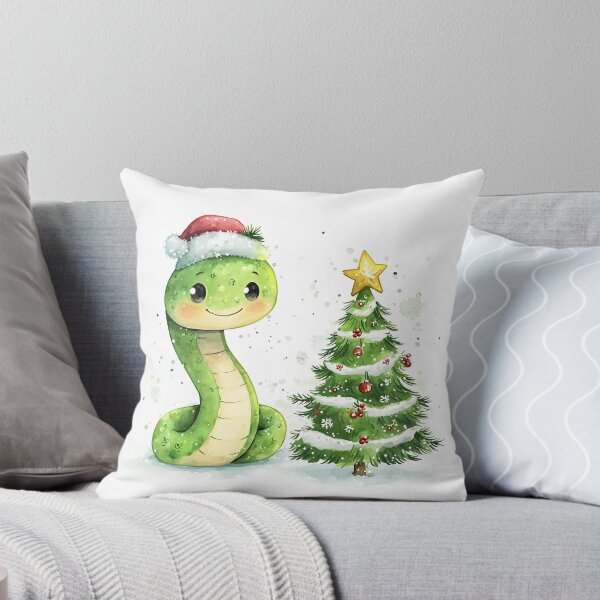 Item preview, Poster with a green snake wearing a sata hat, symbol of the new year, Christmas designed and sold by AlinaMalina24.