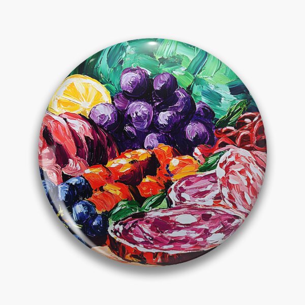 Item preview, Charcuterie Delight - A Vibrant Platter of Meats, Fruits, and Vegetables Abstract Digital AI Art designed and sold by OlfactoART Studio.