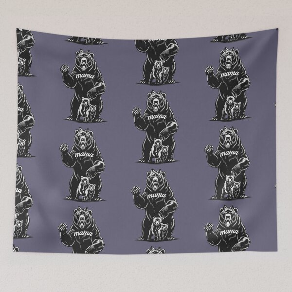 Item preview, Version 3-Mama Bear, Momma Bear, Mommy Bear, Fun Shirt, Mom takes care of Son or Daughter kids, children, parents, protection, safety, parenting, parents, cubs, babies, baby, hair ribbon, hair bow designed and sold by markmm9.