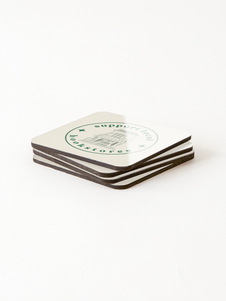 Thumbnail 4 of 5, Coasters (Set of 4), Support Local Bookstores designed and sold by SecondChapter.