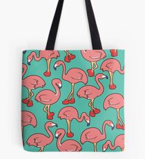 Flamingo with red boot Tote Bag