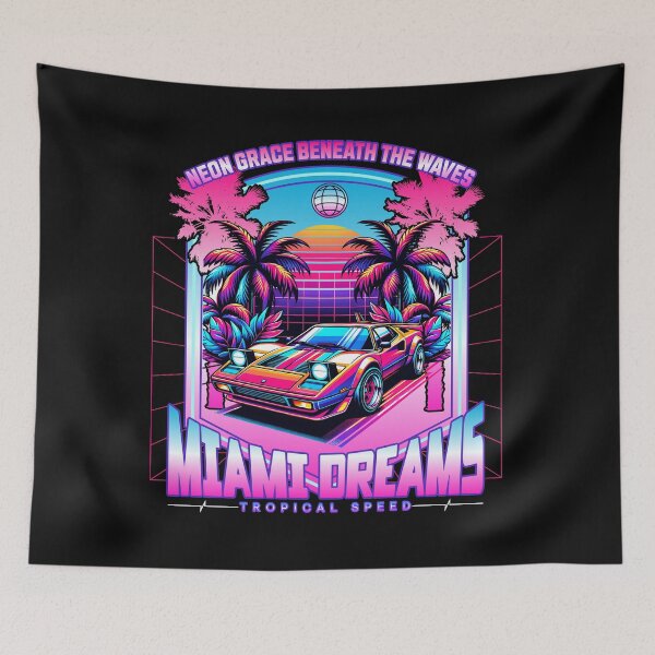 Item preview, Neon Miami Dreams – Tropical Speed designed and sold by Belarte.shop.