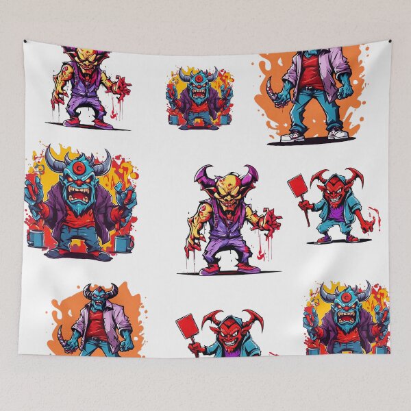Item preview, Graffiti Demon Creator Artistic Character Pattern 1 designed and sold by Tom-Johnson.
