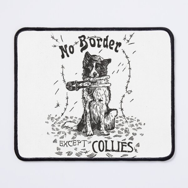 Aperçu de l'œuvre Border Collie anti frontières créée et vendue par Loki Propagandart.