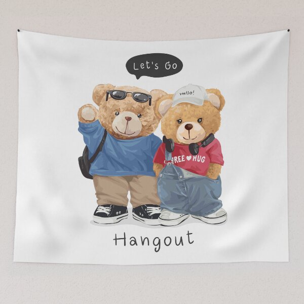 Item preview, Cool Teddy Duo: Let's Hang Out designed and sold by Philip-p22.