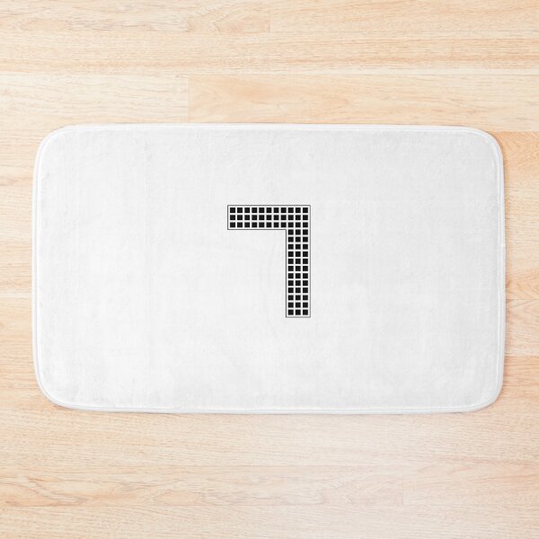 Item preview, Number 7 - Black Pixel Block Character designed and sold by PixelGlyphs.