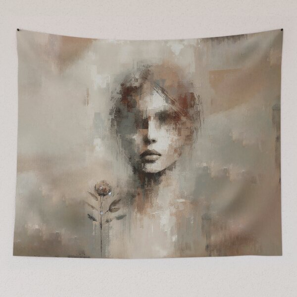 Item preview, Abstract Portrait with Flower designed and sold by MarinaFila.