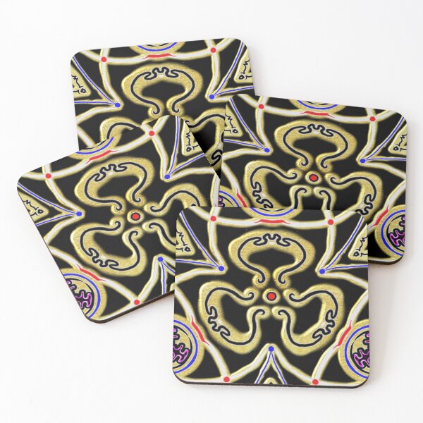 Item preview, Hand drawn repeat pattern with embossed gold effect. designed and sold by Shoot-The-Moon.