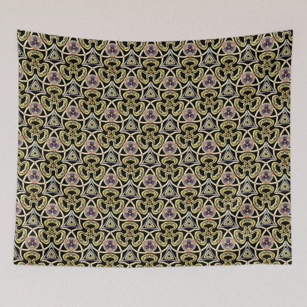 Item preview, Hand drawn repeat pattern with embossed gold effect. designed and sold by Shoot-The-Moon.