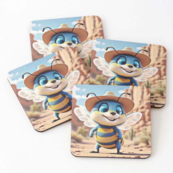 Item preview, Buzza the Blue Aussie Bee ©2024 designed and sold by SublimeStuffArt.