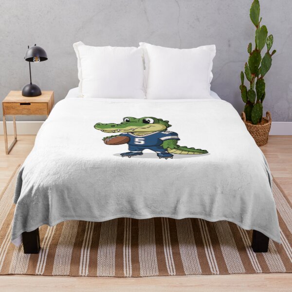 Item preview, Funny baby crocodile design as an American football player. Crocodylidae designed and sold by StyleFused.