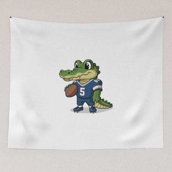 Item preview, Funny baby crocodile design as an American football player. Crocodylidae designed and sold by StyleFused.