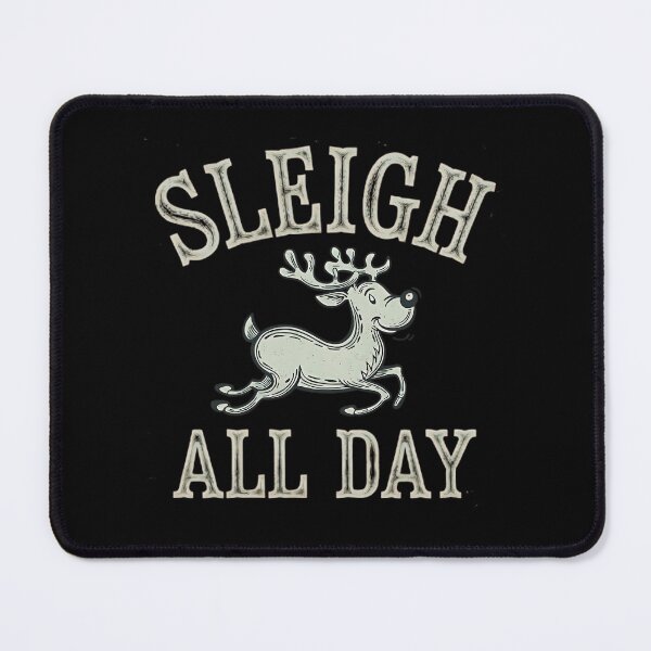 Item preview, Sleigh All Day - Ugly Christmas Sweater, Sleigh Hair Don't Care, Holiday Gift, Reindeer Deer Santa, Christmas Tree designed and sold by luannsemmsobre.