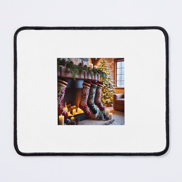 Artikelvorschau, Gemütliches Weihnachtsinterieur mit Kamin entworfen und verkauft von ElmoCreates.