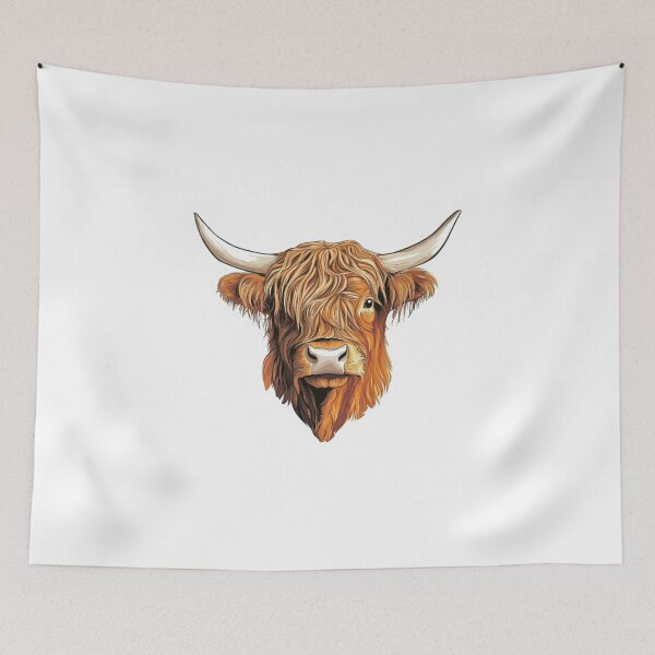 Item preview, Hairy Highland Cow designed and sold by NicolasGlowArt.