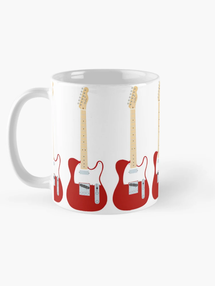 Thumbnail 5 of 6, Coffee Mug, Red Telecaster designed and sold by Ravvick.