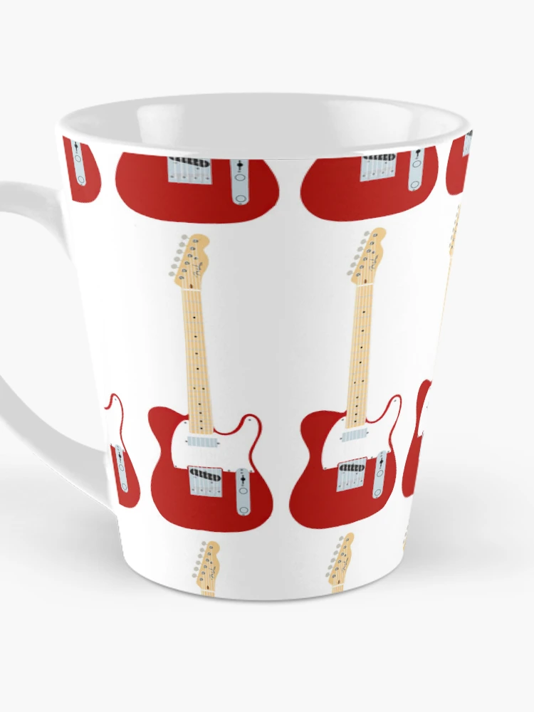 Thumbnail 3 of 4, Coffee Mug, Red Telecaster designed and sold by Ravvick.