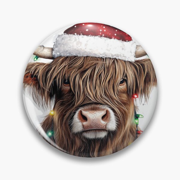 Item preview, Christmas Highland Cow designed and sold by NicolasGlowArt.
