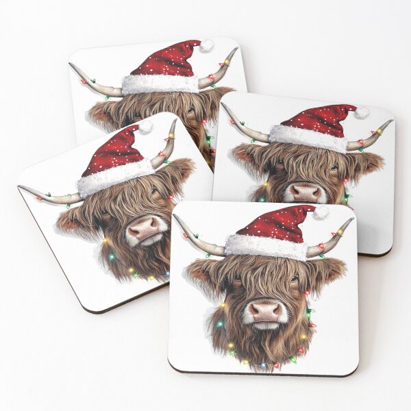 Item preview, Christmas Highland Cow designed and sold by NicolasGlowArt.