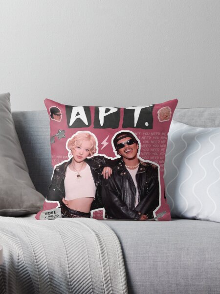 Vista previa del artículo con la obra «Colaboración entre Rosé y Bruno Mars APT», diseñado y vendido por Kdramasaddict.