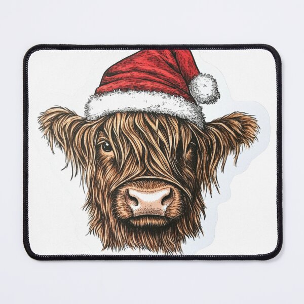Item preview, Scotish Highland Cow Christmas designed and sold by NicolasGlowArt.