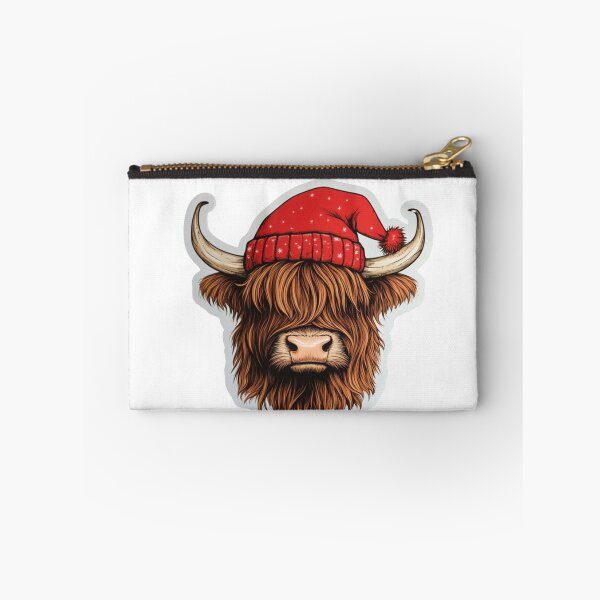 Item preview, Highland Cow with Red Hat designed and sold by NicolasGlowArt.
