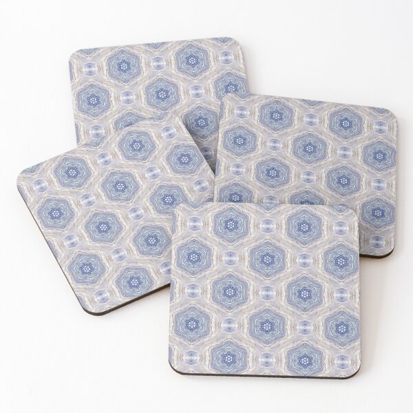 Item preview, Bohemian Floral Mandala Pattern in Blue  designed and sold by Artistestella.