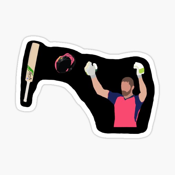 Vista previa del artículo con la obra «El bate Century de Jos Buttler, IPL 2024, se desplomó», diseñado y vendido por wallicimo39.