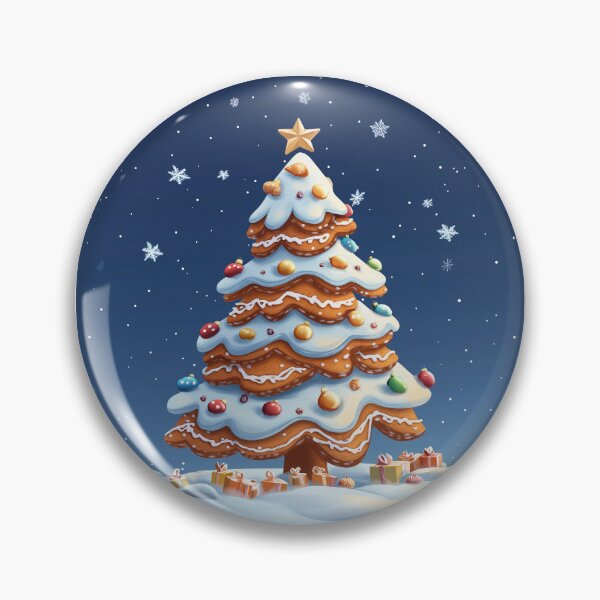 Artikelvorschau, Festlicher Weihnachtsbaum und Geschenke im Schnee und viele Sterne. Frohe Weihnachten an alle entworfen und verkauft von All43.
