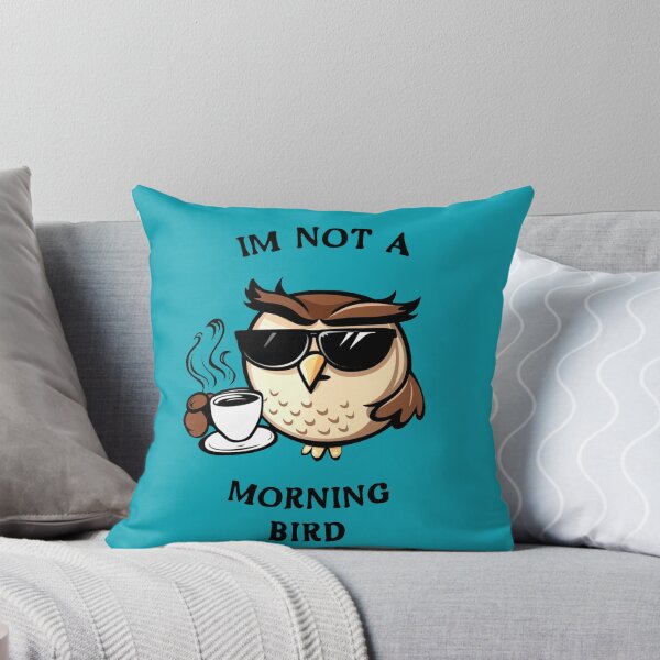 Item preview, Owl Sipping Coffee with "Morning Mood designed and sold by NiRia Spot.