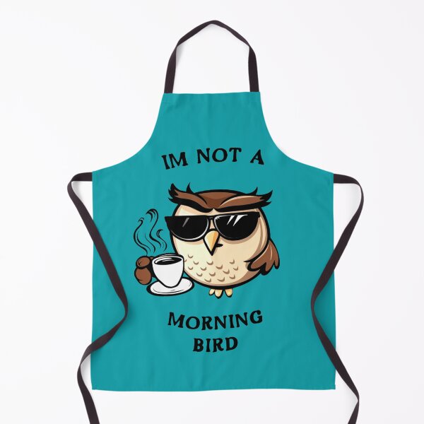 Item preview, Owl Sipping Coffee with "Morning Mood designed and sold by NiRia Spot.