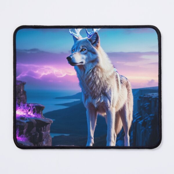 Item preview, Mystical Wolf with Antlers designed and sold by RebelPaintBrush.