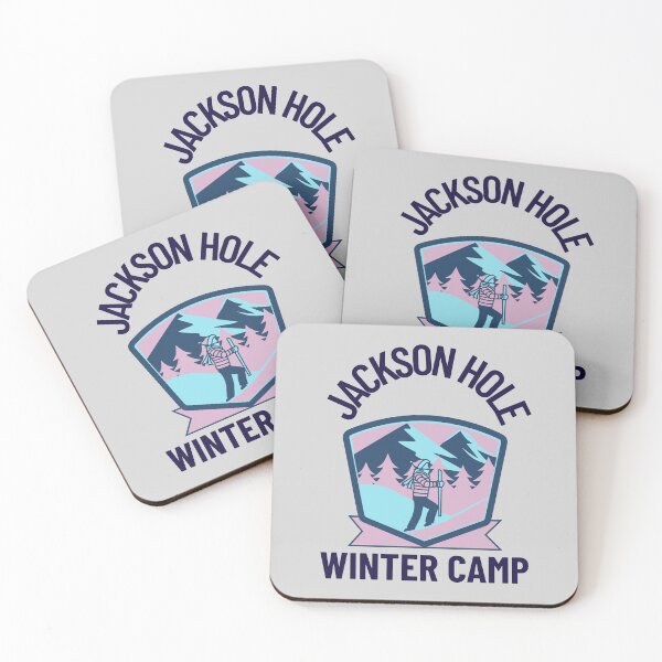 Item preview, Jackson hole winter camp design for skiers, snowshoers, hikers, and snow lovers designed and sold by Bacibooks.