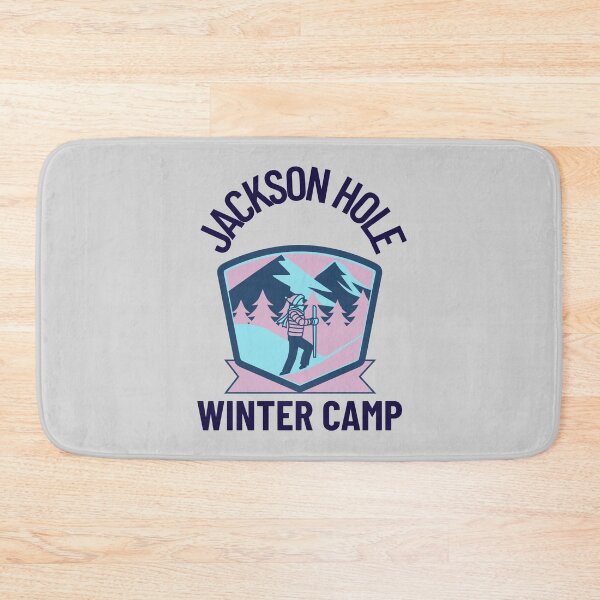 Item preview, Jackson hole winter camp design for skiers, snowshoers, hikers, and snow lovers designed and sold by Bacibooks.