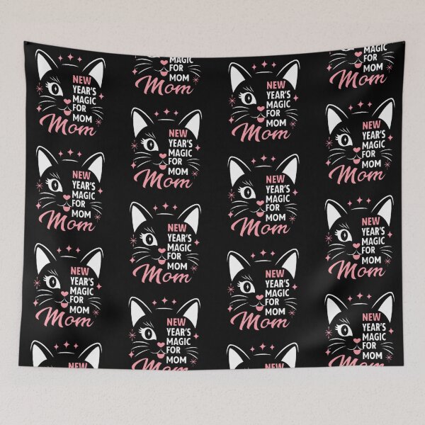 Item preview, Festive Black Cat New Year Magic designed and sold by Yas_oma.