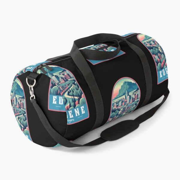 Item preview, Retro Eugene City Oregon Art Travel Skyline designed and sold by MaateoDesign.