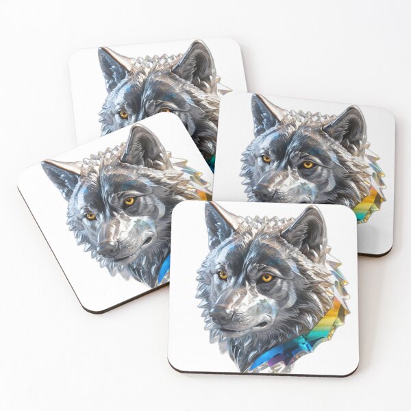 Item preview, Glass Wolf Head Sculpture designed and sold by RebelPaintBrush.