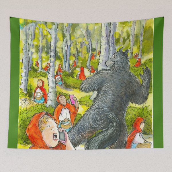 Item preview, The Wolf and All the Little Red Riding Hoods designed and sold by Bearnabas.