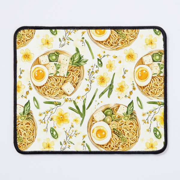 Item preview, Tofu Egg Ramen and Yellow Flowers with Scallions, Noodle Lover designed and sold by VintageFlorals.