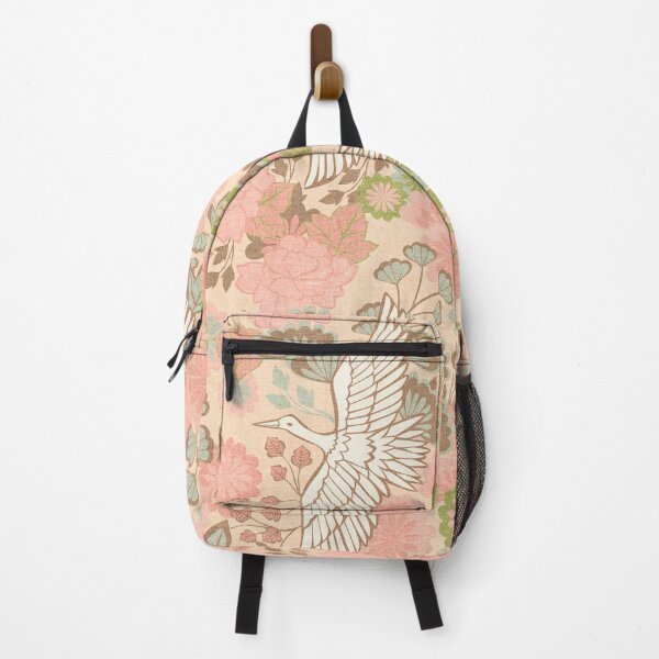 Item preview, Cranes and Chrysanthemums {Spring Pinks} designed and sold by Cecilia Mok.