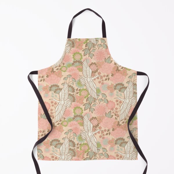Item preview, Cranes and Chrysanthemums {Spring Pinks} designed and sold by Cecilia Mok.