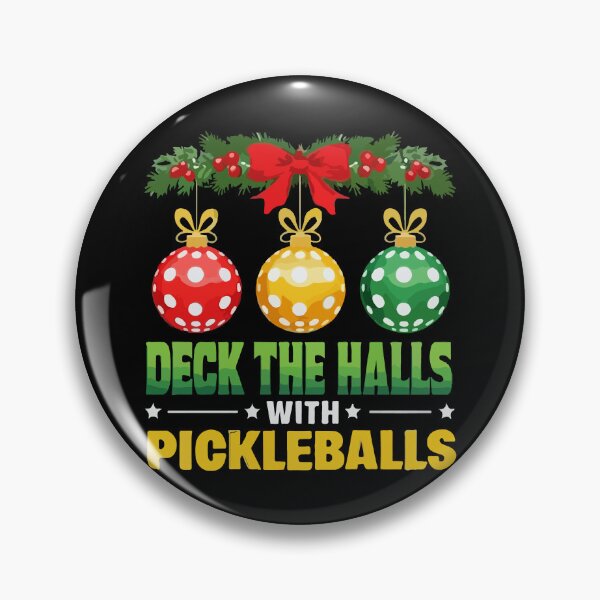 Item preview, Deck the Halls with Pickleballs Christmas Funny Holiday designed and sold by mostoredesigns.