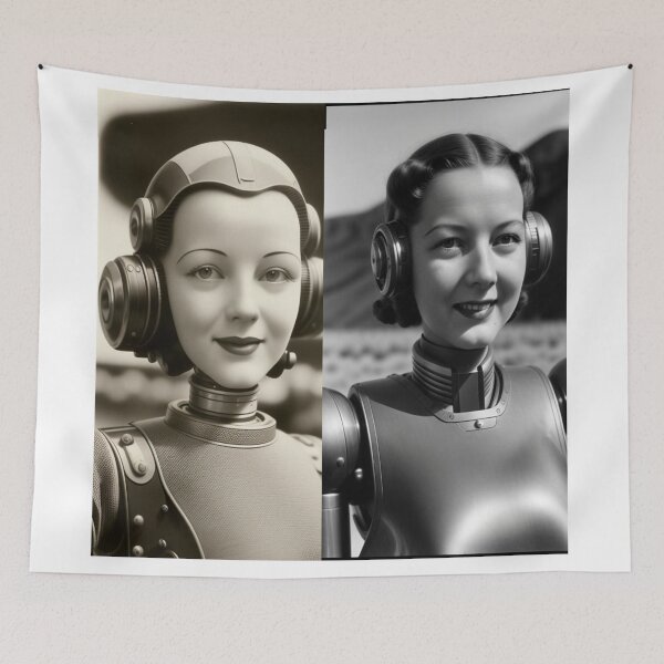 Item preview, 1940's Scifi Robot Girls Vintage designed and sold by highplacidity.