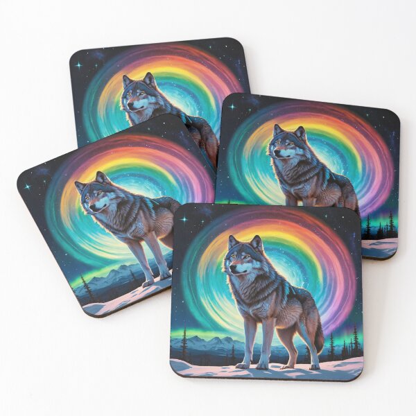 Item preview, Guardian Wolf of the Aurora Borealis designed and sold by RebelPaintBrush.