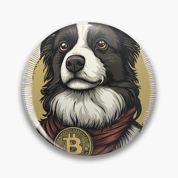 Item preview, Border Collie and Bitcoin designed and sold by NicolasGlowArt.