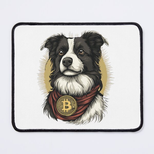 Item preview, Border Collie and Bitcoin designed and sold by NicolasGlowArt.