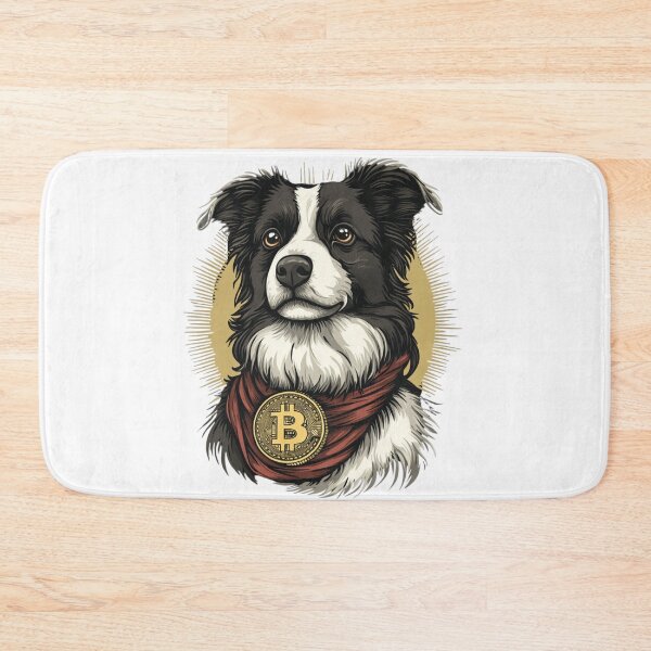 Item preview, Border Collie and Bitcoin designed and sold by NicolasGlowArt.
