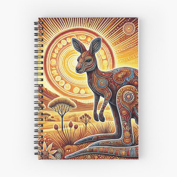 Item preview, kangaroo  dot patterns design landscape format designed and sold by Random Designs.