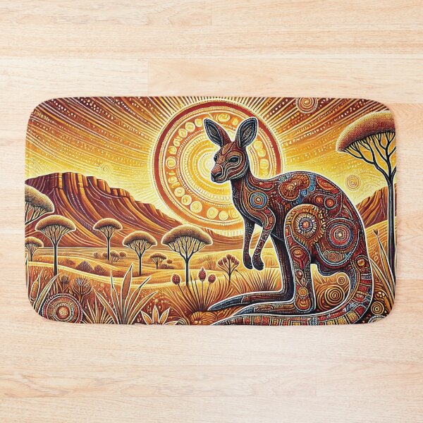 Item preview, kangaroo  dot patterns design landscape format designed and sold by Random Designs.